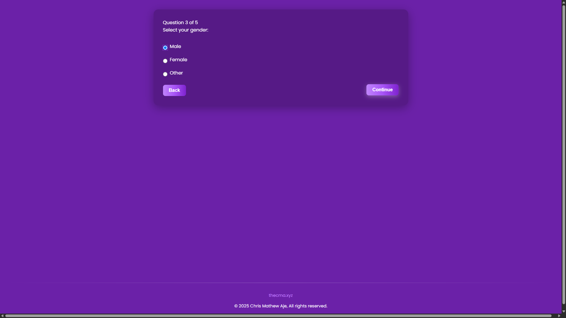Form Welcome Screen